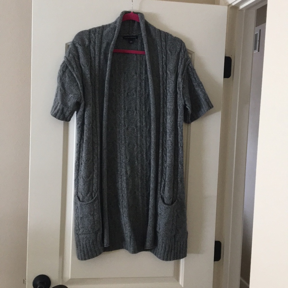 Long short sleeve cardigan